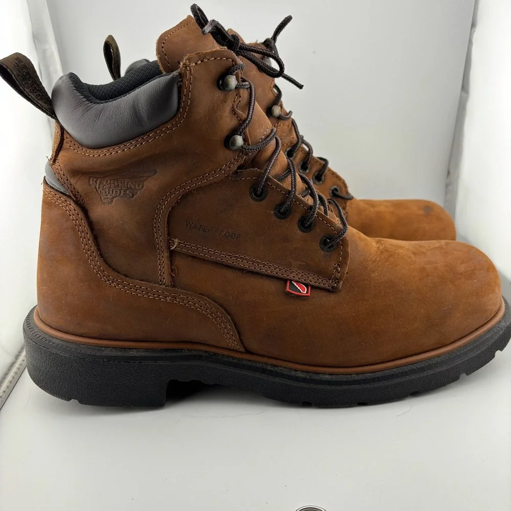 Red Wing 4215 DynaForce Work Boots 10 Brown Waterproof Safety Toe EH USA
